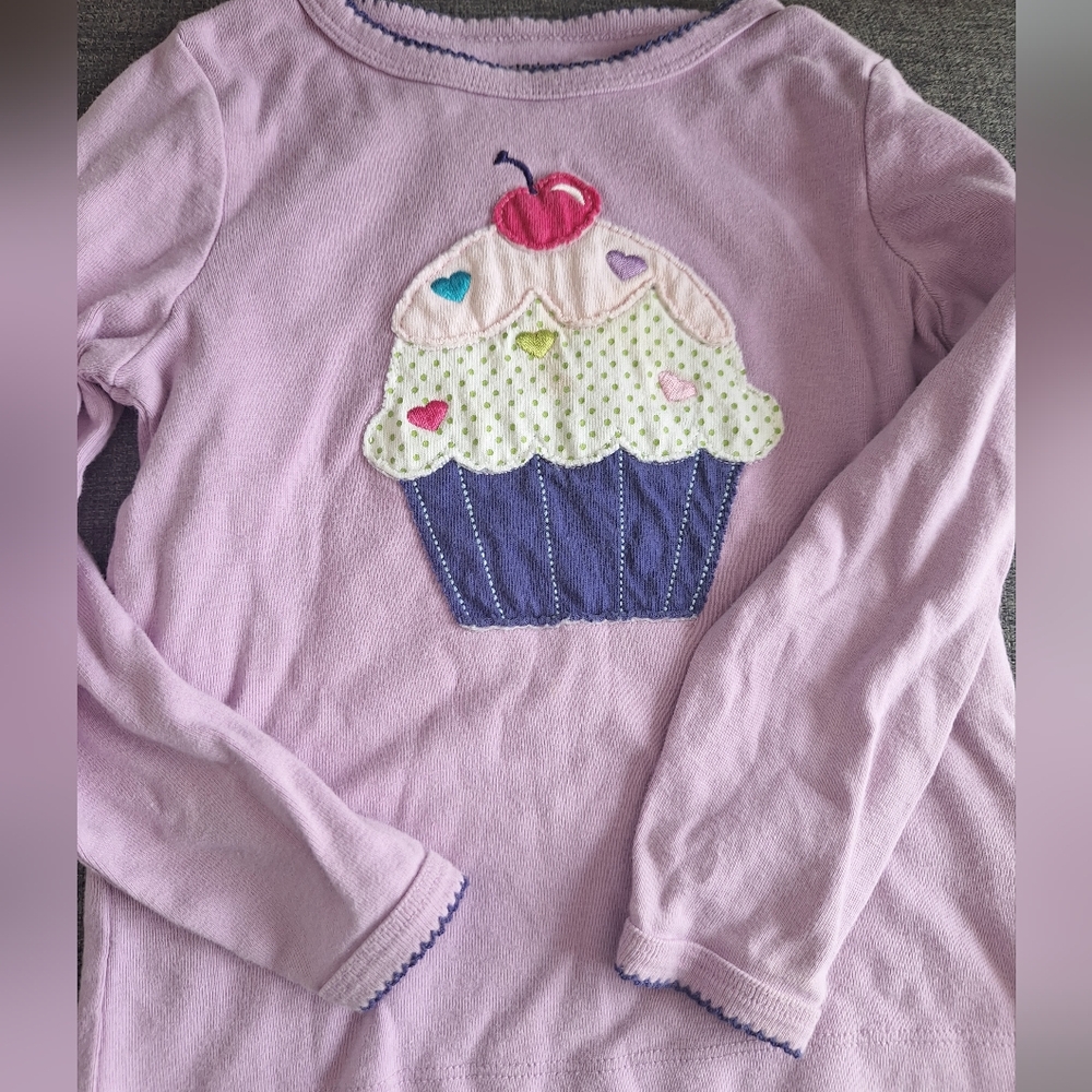 Carters Vintage Cupcake Shirt Long Sleeves